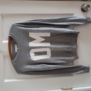Spiritual Gangster Gray, OM, Crew Neck, Long Sleeve Top